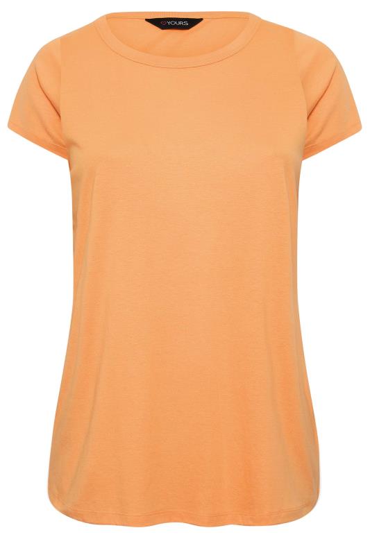 Curve Plus Size Orange Basic Short Sleeve T-Shirt | Yours Clothing  5