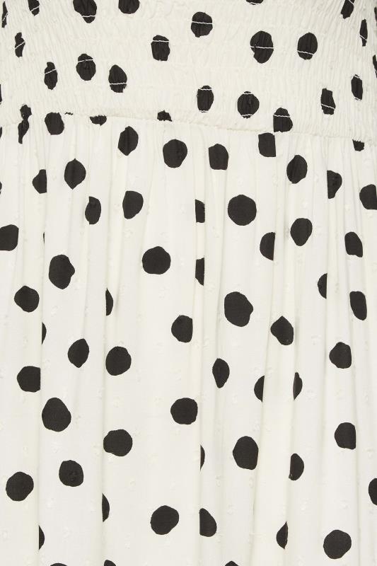 LTS Tall White Polka Dot Puff Sleeve Maxi Dress | Long Tall Sally  5
