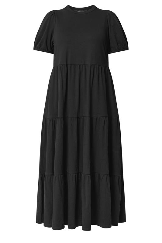 YOURS Plus Size Black Puff Sleeve Dress | Yours Clothing 5