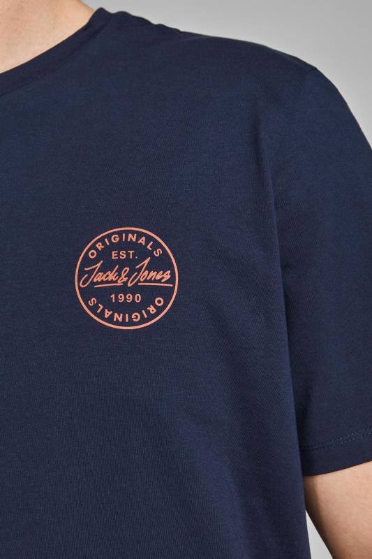 JACK & JONES Navy Blue Shark T-Shirt | BadRhino 3