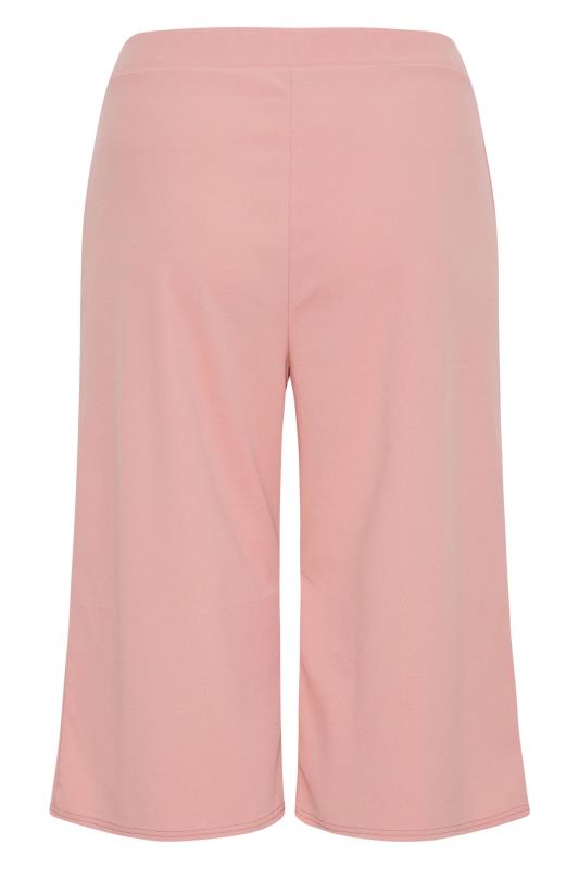 YOURS LONDON Curve Pink Wide Leg Culottes 5