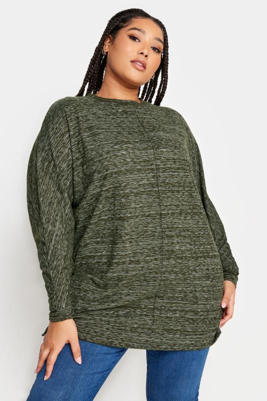  Tallas Grandes YOURS LUXURY Curve Green Soft Touch Jumper