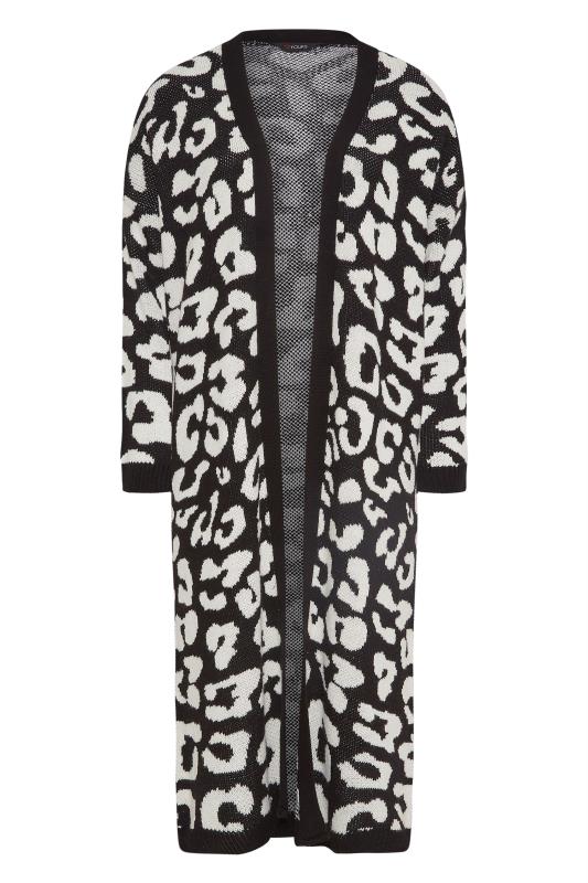 Plus Size Black Leopard Print Maxi Cardigan | Yours Clothing 6