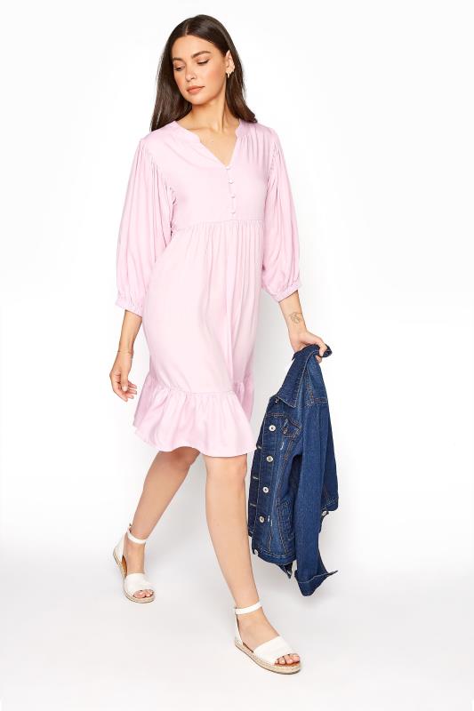 LTS Pink Tiered Smock Dress | Long Tall Sally  2