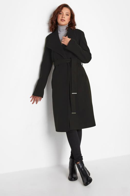 Tall  LTS Tall Black Belted Coat