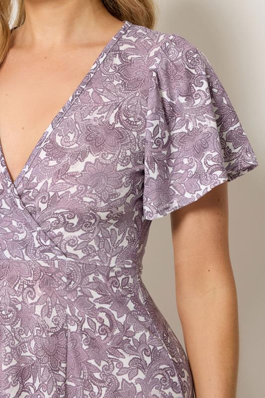 LTS Tall Women's Pink Floral Wrap Maxi Dress | Long Tall Sally 4
