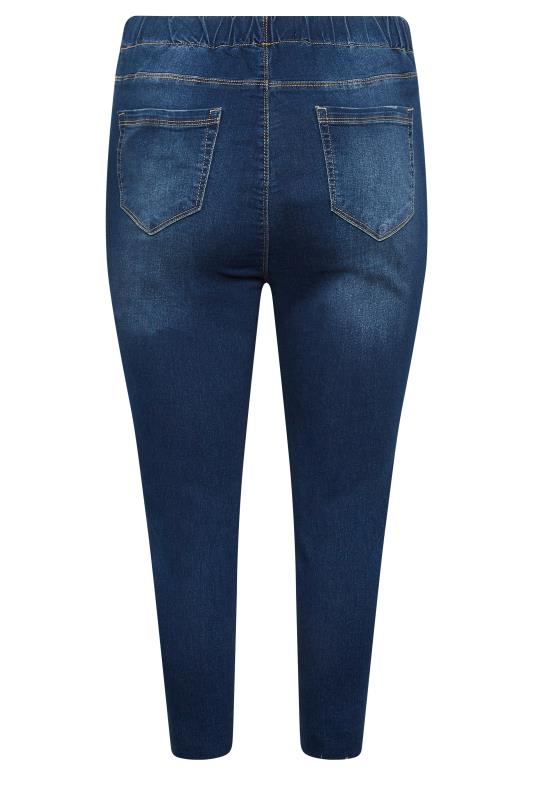 YOURS Plus Size Blue Stretch Cropped Jeans