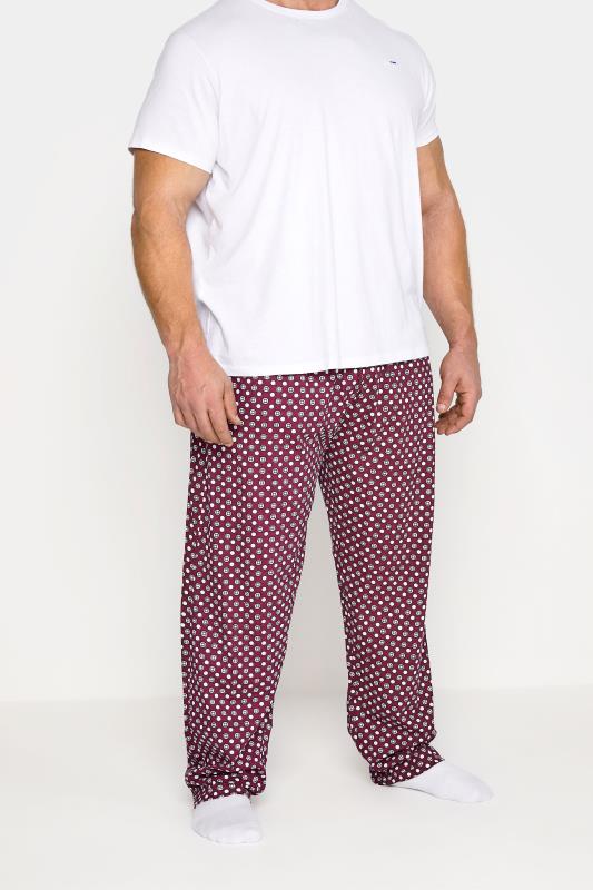 KAM Red 2 Pack Lounge Trousers_A.jpg