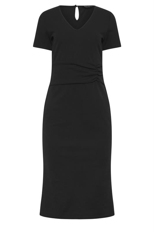 M&Co Black Gathered Waist Midi Dress | M&Co 5