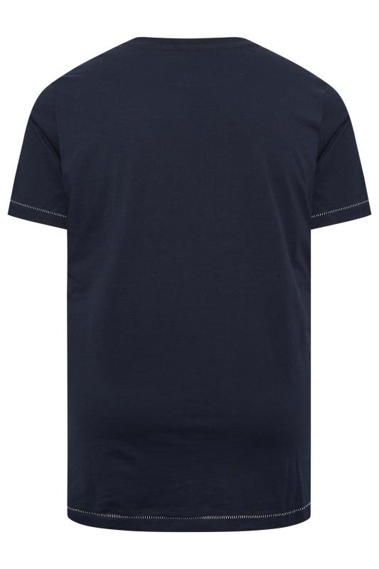 D555 Big & Tall Navy Blue Volkswagen Camper Print T-Shirt | BadRhino 4