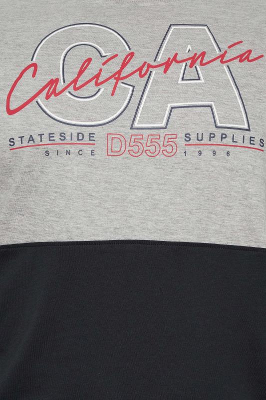 D555 Big & Tall Grey California Cut & Sew T-Shirt | BadRhino 2
