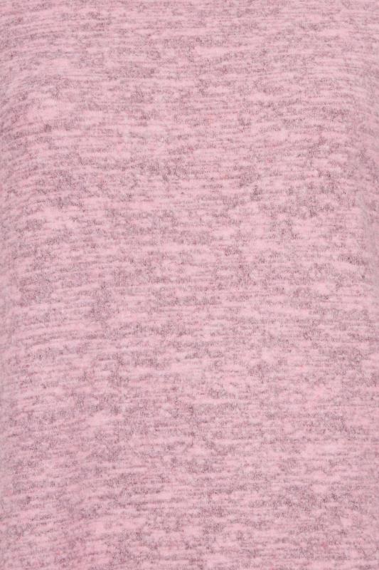 Plus Size YOURS Curve Pink Marl Soft Touch Midi Dress | Yours Clothing  5