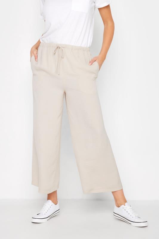 Tall  LTS Tall Stone Brown Lightweight Twill Cropped Trousers