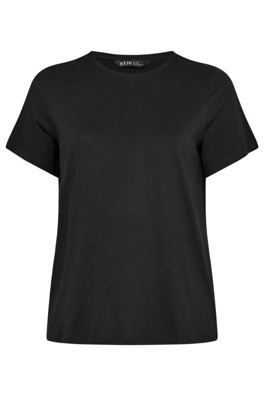 YOURS Plus Size Black Cotton T-Shirt | Yours Clothing  6