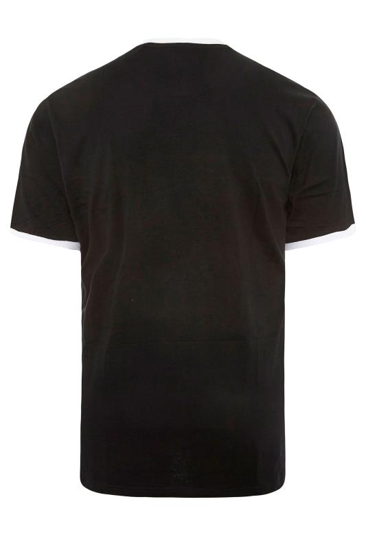 BadRhino Black Contrast Striped Sleeve T-Shirt_BK.jpg