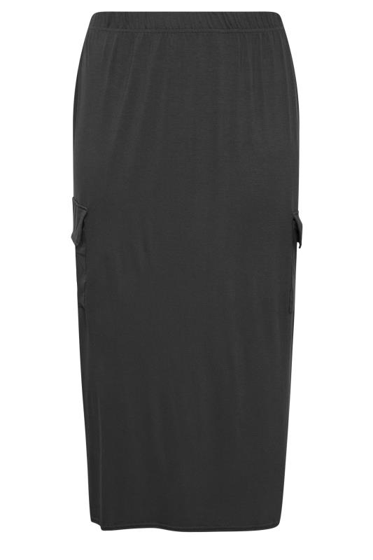 YOURS Curve Plus Size Black Maxi Cargo Skirt | Yours Clothing  4