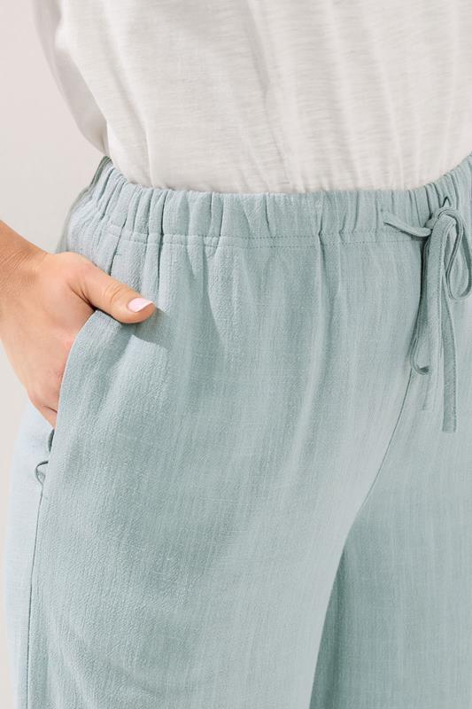 LTS Tall Women's Light Blue Wide Leg Linen Trousers | Long Tall Sally 5