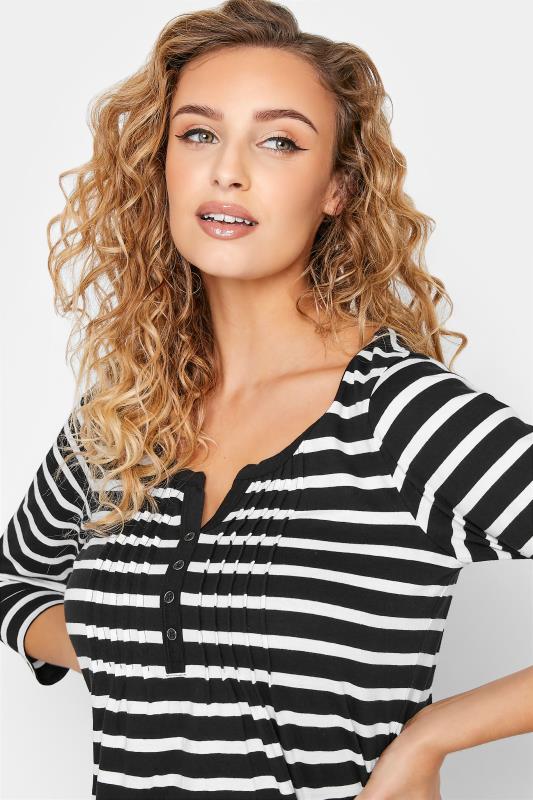 LTS MADE FOR GOOD Tall Black Stripe Henley Top 4