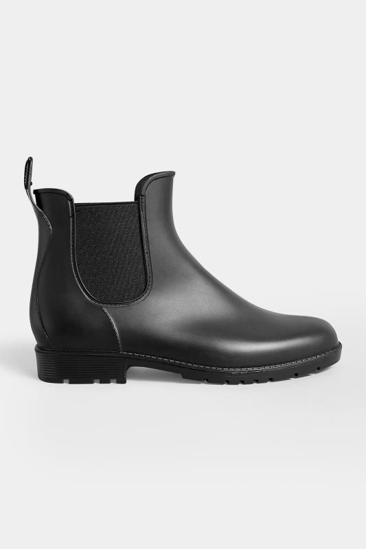 PixieGirl Black Chelsea Welly Boots In Standard Fit | PixieGirl 3