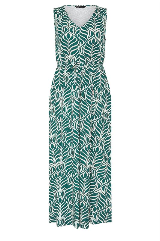 M&Co Petite Green Leaf Print Cotton Maxi Dress | M&Co 6