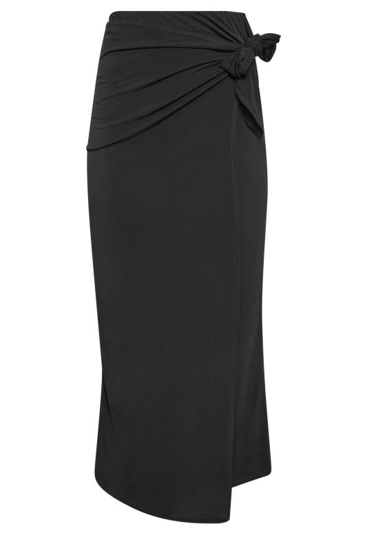 LTS Tall Women's Black Wrap Midi Skirt | Long Tall Sally 4