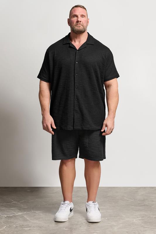 BadRhino Big & Tall Black Textured Shorts | BadRhino 2