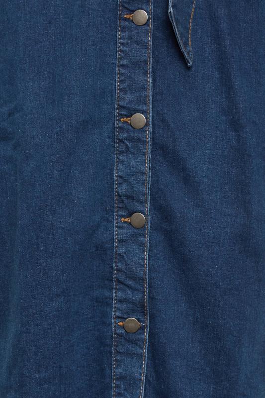 LTS Tall Womens Blue Denim Button Through Dress | Yours Clothing  5