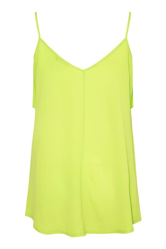 LIMITED COLLECTION Curve Lime Green Frill Cami Top 7