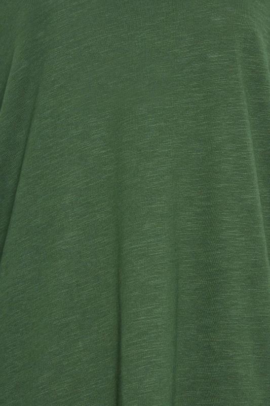 LTS Tall Green V-Neck Long Sleeve Cotton T-Shirt | Long Tall Sally 4