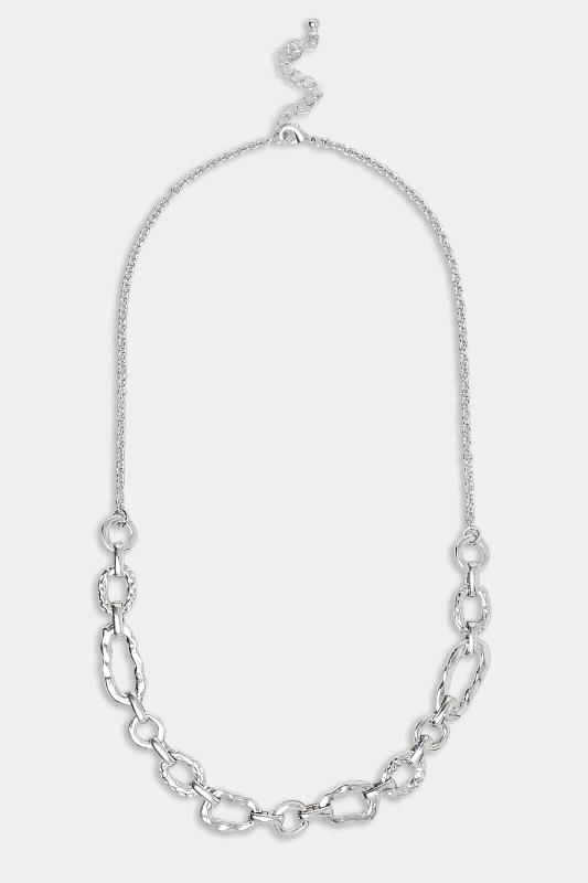 Silver Circle Chain Necklace | Yours Clothing 2