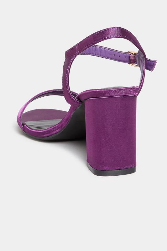 LIMITED COLLECTION Purple Block Heel Sandal In Extra Wide EEE Fit 4