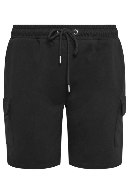 YOURS Plus Size Black Cargo Jogger Short | Yours Clothing 4