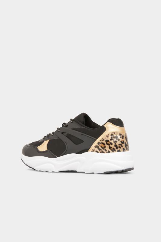 LIMITED COLLECTION Black Leopard Print Contrast Trainers In Wide Fit_C.jpg