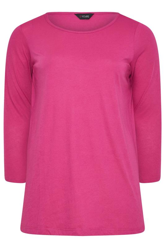 Curve Hot Pink Long Sleeve T-Shirt 5