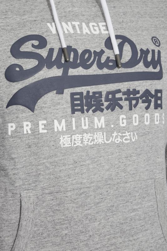 SUPERDRY Big & Tall Grey Logo Hoodie 3