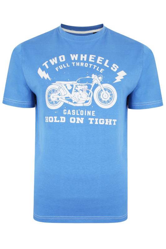 KAM Big & Tall Blue Two Wheels Motorbike Print T-Shirt_F.jpg