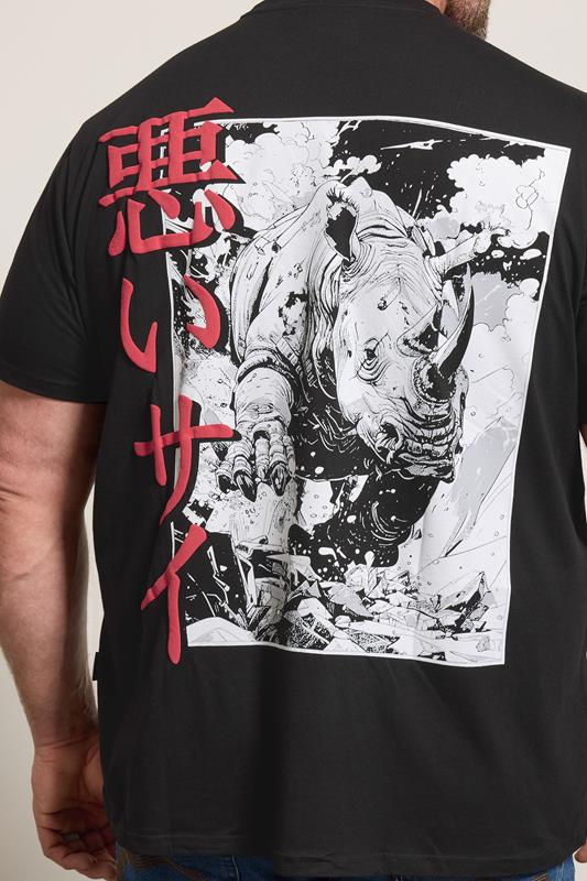 BadRhino Big & Tall Black Rhino Japanese Graphic T-Shirt | BadRhino 4