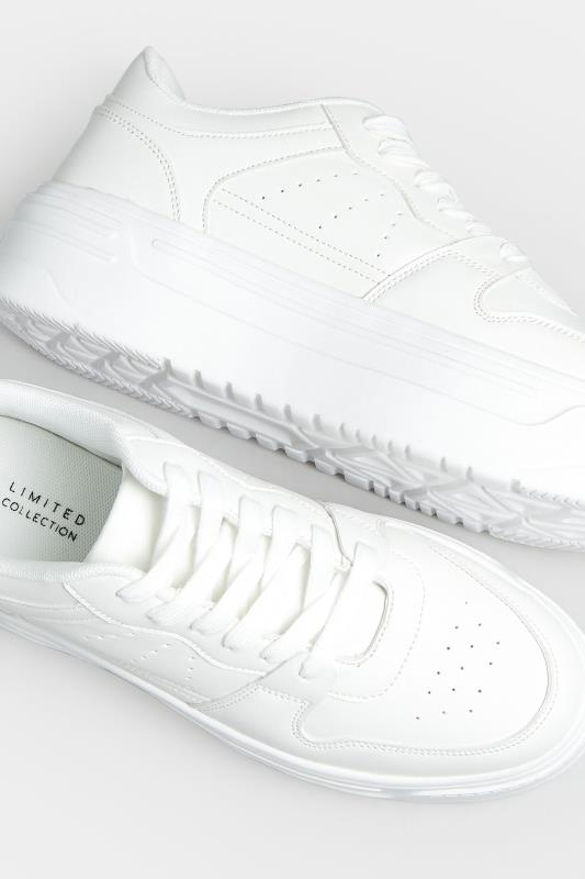 LIMITED COLLECTION White Super Chunky Trainers In Extra Wide EEE Fit | Yours Clothing 5