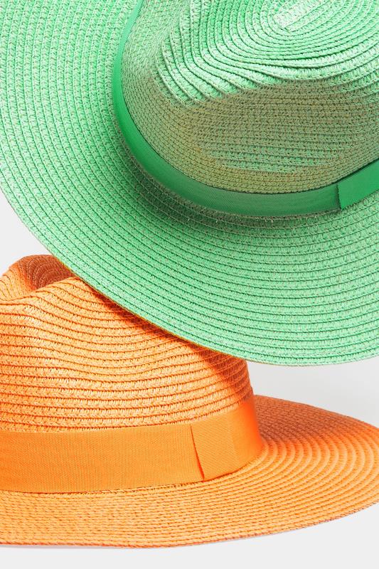 Orange Straw Fedora Hat | Yours Clothing  5