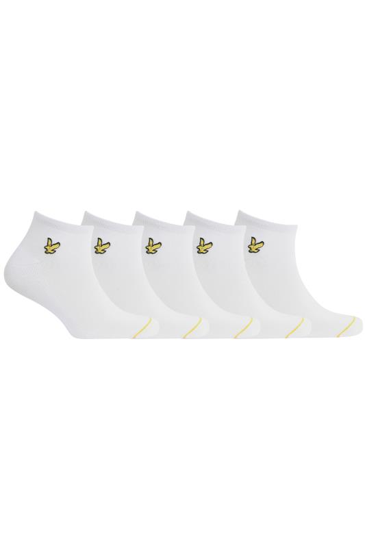 Men's  LYLE & SCOTT 5 Pack White Trainer Socks