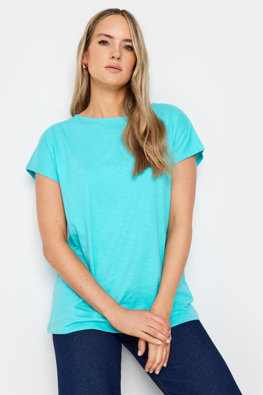 LTS Tall Womens Bright Blue Short Sleeve T-Shirt | Long Tall Sally 1