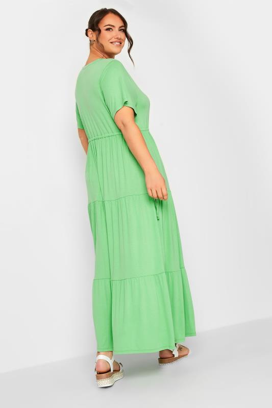 LIMITED COLLECTION Curve Plus Size Light Green Adjustable Waist Maxi Dress | Yours Clothing  5