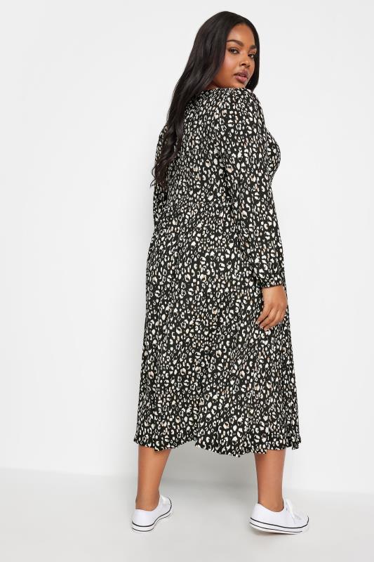 YOURS Plus Size Black Animal Print Midaxi Dress | Yours Clothing 3