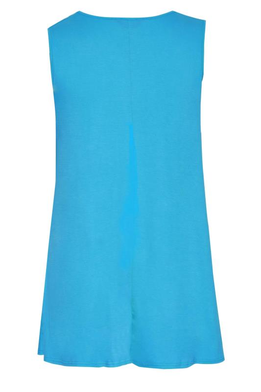 Plus Size Turquoise Blue Swing Vest Top | Yours Clothing 6