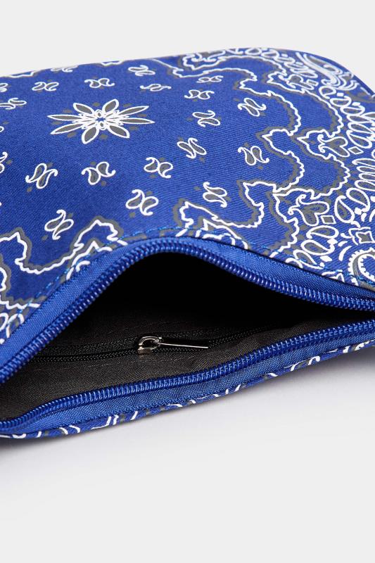 Blue Paisley Print Shoulder Bag | Yours Clothing 5