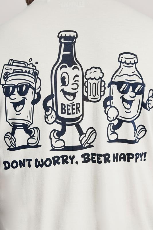 BadRhino Big & Tall Off White Beer Graphic T-Shirt | BadRhino 6