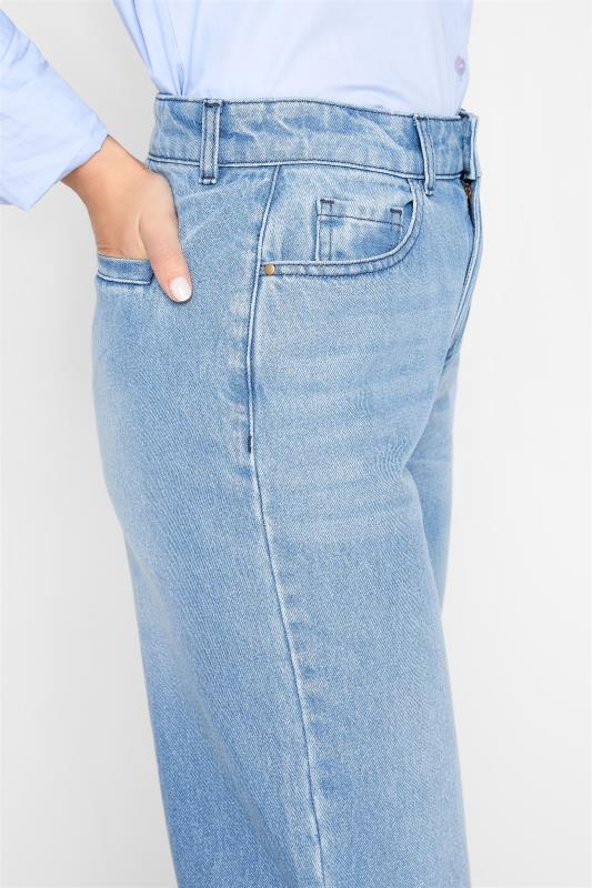 LTS Tall Light Blue Washed BEA Wide Leg Jeans 3