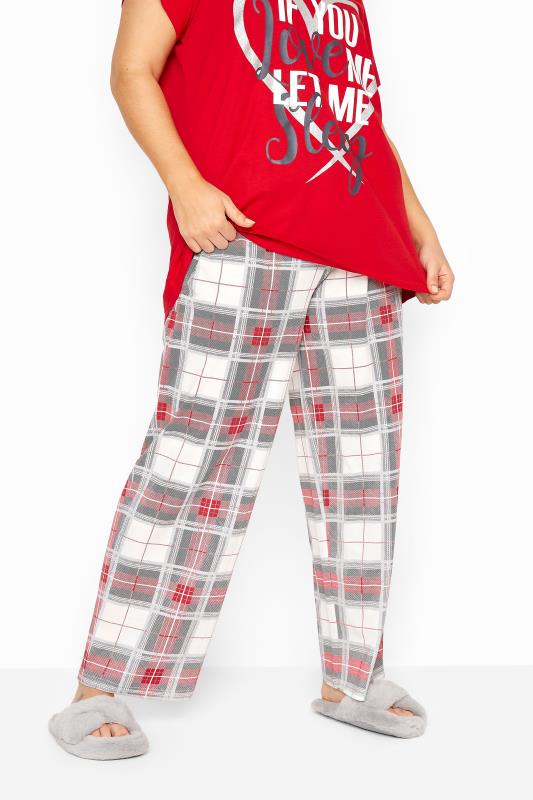red checked pj bottoms