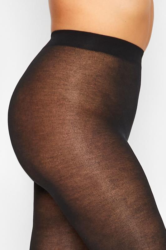 Black Maxi Soft Touch Luxury Tights | Yours Clothing  2