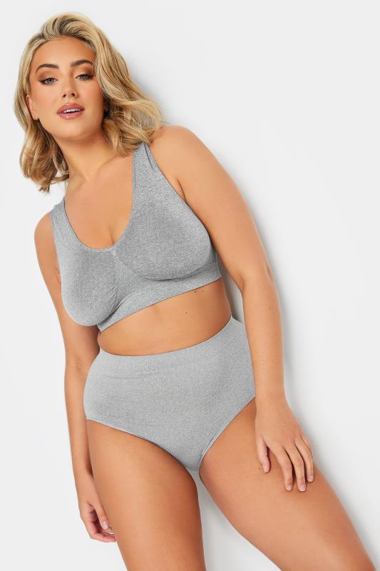 Plus Size Grey Seamless Non-Padded Non-Wired Bralette